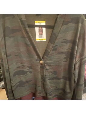 Camouflage Cardigan Sweater